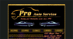 Desktop Screenshot of proautoservicesparks.com